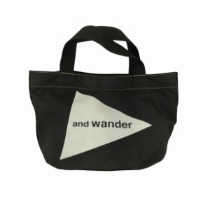 and WONDER(アンドワンダー) logo tote bag small CORDURA black メンズ  SMALL【中古】【ブランド古着バズストア】