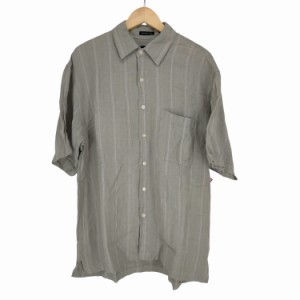 VAN HEUSEN(ヴァンヒューゼン) WASHABLE LINEN ストライプシャツ メンズ JPN：M 【中古】【ブランド古着バズストア】