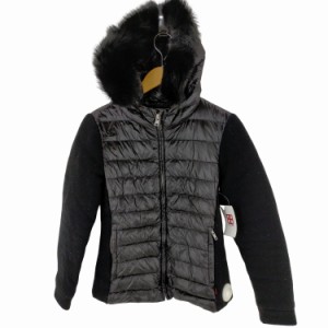 WOOLRICH(ウールリッチ) PADDED HOODIE  ショート ニット切替ダウンジャケット レディース import：S 【中古】【ブランド古着バズストア