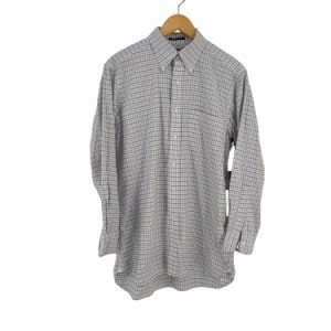 LANDS END(ランズエンド) SUPIMA OX チェック柄 BDシャツ メンズ  41-82【中古】【ブランド古着バズストア】