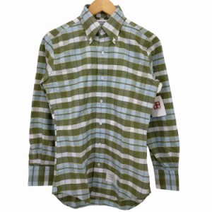 THOM BROWNE(トムブラウン) CLASSIC SHIRT IN LODEN FRENCH BLUE CHECK OXFORD ボタンダウンシャツ メンズ JPN：0 【中古】【ブランド古