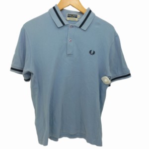 FRED PERRY(フレッドペリー) 80〜90s MADE IN ENGLAND ワンポイントロゴ 鹿の子ポロシャツ メンズ UK：38 【中古】【ブランド古着バズス