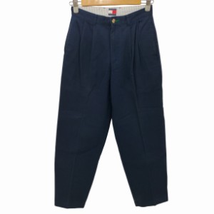 TOMMY HILFIGER(トミーヒルフィガー) 2タック ジップフライ ネイビーテーパードチノ レディース  14【中古】【ブランド古着バズストア】