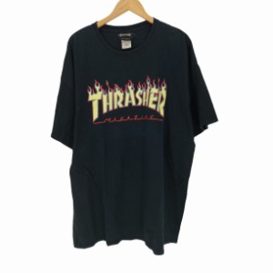 THRASHER(スラッシャー) ファイヤーロゴ S/S Tシャツ ビッグサイズ メンズ  2XL【中古】【ブランド古着バズストア】