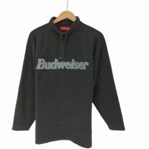 Budweiser(バドワイザー) ロゴ ワッペン 刺繍 パイル ボトルネック プルオーバー メンズ import：M 【中古】【ブランド古着バズストア】