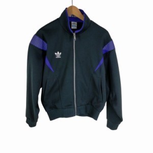 adidas(アディダス) 90s デサント製 トレフォイルロゴ刺しゅう トラックジャケット 短丈 メンズ JPN：L 【中古】【ブランド古着バズスト