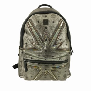 MCM(エムシーエム) Stark Cyber Flash Medium Backpack Silver メンズ 表記無 【中古】【ブランド古着バズストア】