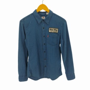 Levis(リーバイス) ストライプ ワッペン シャツ メンズ import：S 【中古】【ブランド古着バズストア】