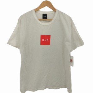 HUF(ハフ) ロゴプリント S/S tee ショートスリーブ Tシャツ メンズ import：L 【中古】【ブランド古着バズストア】