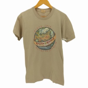 BANANA REPUBLIC(バナナリパブリック) USA製 旧タグ シングルステッチ トラベルプリント クルーネック Tシャツ メンズ import：S 【中古