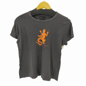 agnes b. PARIS(アニエスベー) トカゲ Tシャツ レディース  T2【中古】【ブランド古着バズストア】