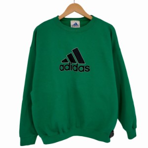 adidas(アディダス) 90s 万国旗タグ USA製 パフォーマンスロゴ クルーネックスウェット メンズ import：L 【中古】【ブランド古着バズス