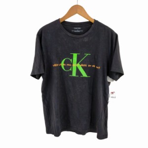 CALVIN KLEIN(カルバンクライン) ロゴプリントクルーネックTシャツ メンズ import：M 【中古】【ブランド古着バズストア】