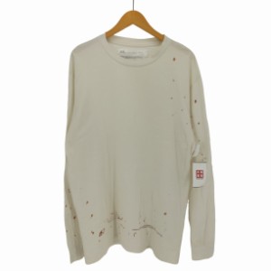 OAKLEY(オークリー) SAMUEL ROSS MACRO DOTS L/S T-SHIRTクルーネック ペイント ロゴ プリント ロンT  メンズ import：M 【中古】【ブラ