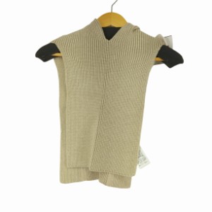 Ameri VINTAGE(アメリヴィンテージ) 22AW KNIT HOODIE APRON VEST ニット フーディー ベスト プルオーバー ウール混 アシンメトリー レデ