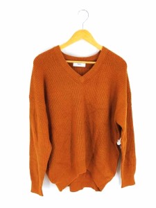 AZUL by moussy(アズールバイマウジー) V NECK LOOSE KNIT TOPS レディース  S【中古】【ブランド古着バズストア】