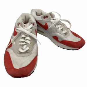 NIKE(ナイキ) AIR MAX 1 OG WHITE/UNIVERSITY RED-NEUTRAL GREY-BLACK メンズ JPN：26.5 【中古】【ブランド古着バズストア】