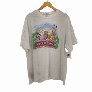 Hanes(ヘインズ) 90S CHOCOLATE WORLDプリント Tシャツ メンズ import：XL 【中古】【ブランド古着バズストア】