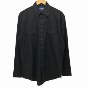 Wrangler(ラングラー) Long Sleeve Western Shirt(Black) ブラックウエスタンシャツ メンズ  M【中古】【ブランド古着バズストア】