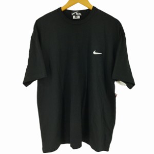 BLACK COMME des GARCONS(ブラックコムデギャルソン) AD2022 Unisex Swoosh logo cotton T-shirt メンズ JPN：S 【中古】【ブランド古着