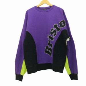 F.C.Real Bristol/ F.C.R.B.(エフシーレアルブリストル / エフシーアールビー) 2023AW BIG LOGO PANELED CREWNECK SWEAT メンズ JPN：L 