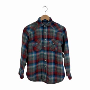 PENDLETON(ペンドルトン) 70s usa製 ウエスタンヨーク マルチカラー ウールチェックシャツ メンズ 表記無 【中古】【ブランド古着バズス