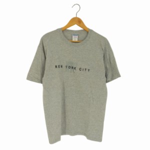 GILDAN(ギルダン) 90-00s 二枚タグ NEW YORK CITY フロント刺繍 クルーネックTシャツ メンズ import：M 【中古】【ブランド古着バズスト