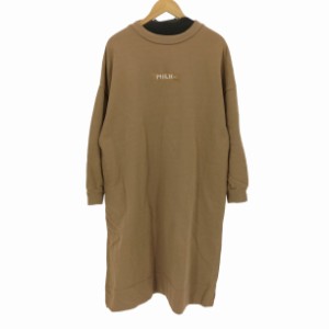 MILK FED(ミルクフェド) BAR SWEAT DRESS ロゴ刺繍 スウェット ワンピース レディース ONE SIZE 【中古】【ブランド古着バズストア】