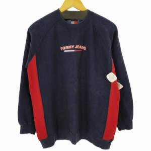 TOMMY HILFIGER(トミーヒルフィガー) バイカラークルーネックスウェットプルオーバー メンズ  XL【中古】【ブランド古着バズストア】