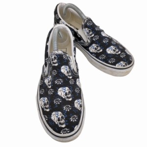 VANS(バンズ) Slip-On Classic Skulls スリッポン スカル ローカットスニーカー レディース  23.0cm【中古】【ブランド古着バズストア】