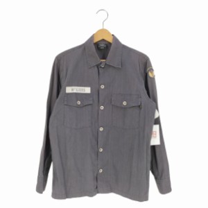 ALPHA INDUSTRIES(アルファインダストリーズ) WALTERS 月桂樹ボタン コットンユーティリティシャツ メンズ import：M 【中古】【ブランド