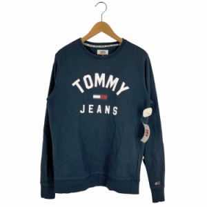 tommy jeans(トミージーンズ) ロゴプリント クルーネックプルオーバー レディース JPN：M 【中古】【ブランド古着バズストア】