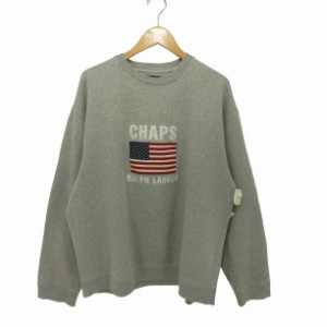 CHAPS RALPH LAUREN(チャップスラルフローレン) 星条旗 刺繍デザイン 長袖スウェット メンズ JPN：XL 【中古】【ブランド古着バズストア