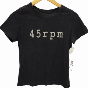 45α(フォーティーファイブアール) 天竺編みロゴプリントTシャツ レディース  1【中古】【ブランド古着バズストア】