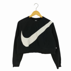 NIKE(ナイキ) SWOOSH BB CREW FLEECE クロップドスウェット レディース import：M 【中古】【ブランド古着バズストア】