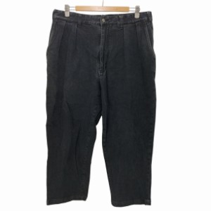 Evisen skateboards(ヱビセンスケートボーズ) 2タック ブラックデニム ワイドバギーパンツ black denim wide baggy pant メンズ JPN：L 