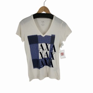 ARMANI EXCHANGE(アルマーニエクスチェンジ) フロッキープリント VネックTシャツ メンズ import：XS 【中古】【ブランド古着バズストア】