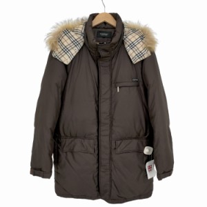 BURBERRY BLACK LABEL(バーバリーブラックレーベル) 裏地ノバチェック ダウンジャケット ファーフード メンズ JPN：L 【中古】【ブランド