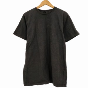 Stussy(ステューシー) ロゴ刺繍 オールブラック クルーネックTシャツ メンズ JPN：M 【中古】【ブランド古着バズストア】