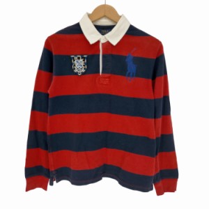 POLO RALPH LAUREN(ポロラルフローレン) ボーダー柄 ビッグポニー L/S ラガー シャツ メンズ  L【中古】【ブランド古着バズストア】