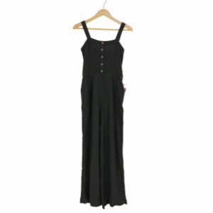 ZARA(ザラ) Black Linen Jumpsuit ブラックリネン ジャンプスーツ レディース  M【中古】【ブランド古着バズストア】