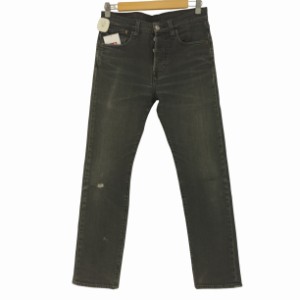 Levis(リーバイス) 501 ストレッチ ブラック デニム パンツ スレキ 赤 メンズ  W29 L30【中古】【ブランド古着バズストア】