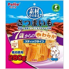 ペティオ 素材そのまま さつまいも 7歳からのやわらかスティックタイプ(280g)[犬のおやつ・サプリメント]