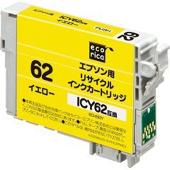 エコリカ エプソン ICY62 イエロー(1コ入)[インク]