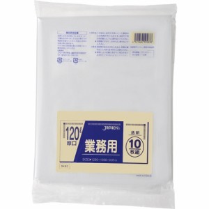 ジャパックス 業務用 ダストカート用ポリ袋 厚口 透明 120L DK-83(10枚入)[ゴミ袋]