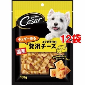 シーザースナック チェダー香るコクと香りの贅沢チーズ(100g*12コセット)[犬のおやつ・サプリメント]