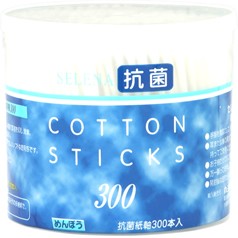 コットンスティック(300本入)[ケース入り綿棒]