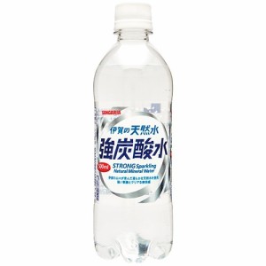 サンガリア 伊賀の天然水 強炭酸水(500ml*24本入)[国内ミネラルウォーター]