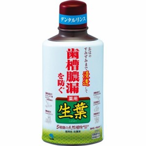 小林製薬 薬用 生葉液 歯槽膿漏を防ぐ  ハーブミント味(330ml)[歯周病・虫歯予防用マウスウォッシュ]