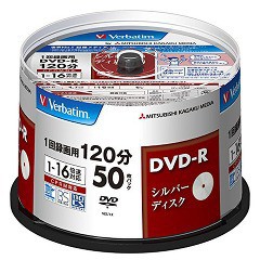 バーベイタム DVD-R CPRM 録画用 120分 1-16倍速 VHR12J50VS1(50枚入)[DVDメディア]